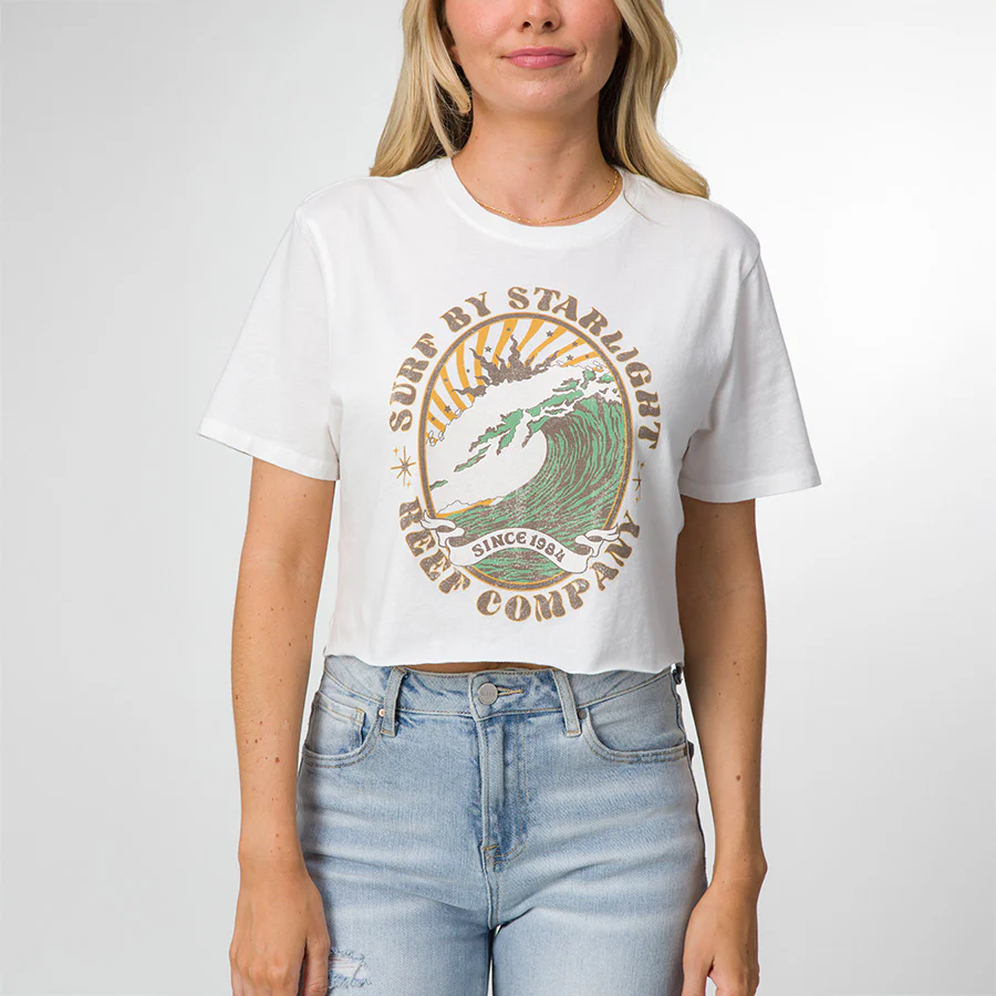 Night Surf Crop Crew Tee