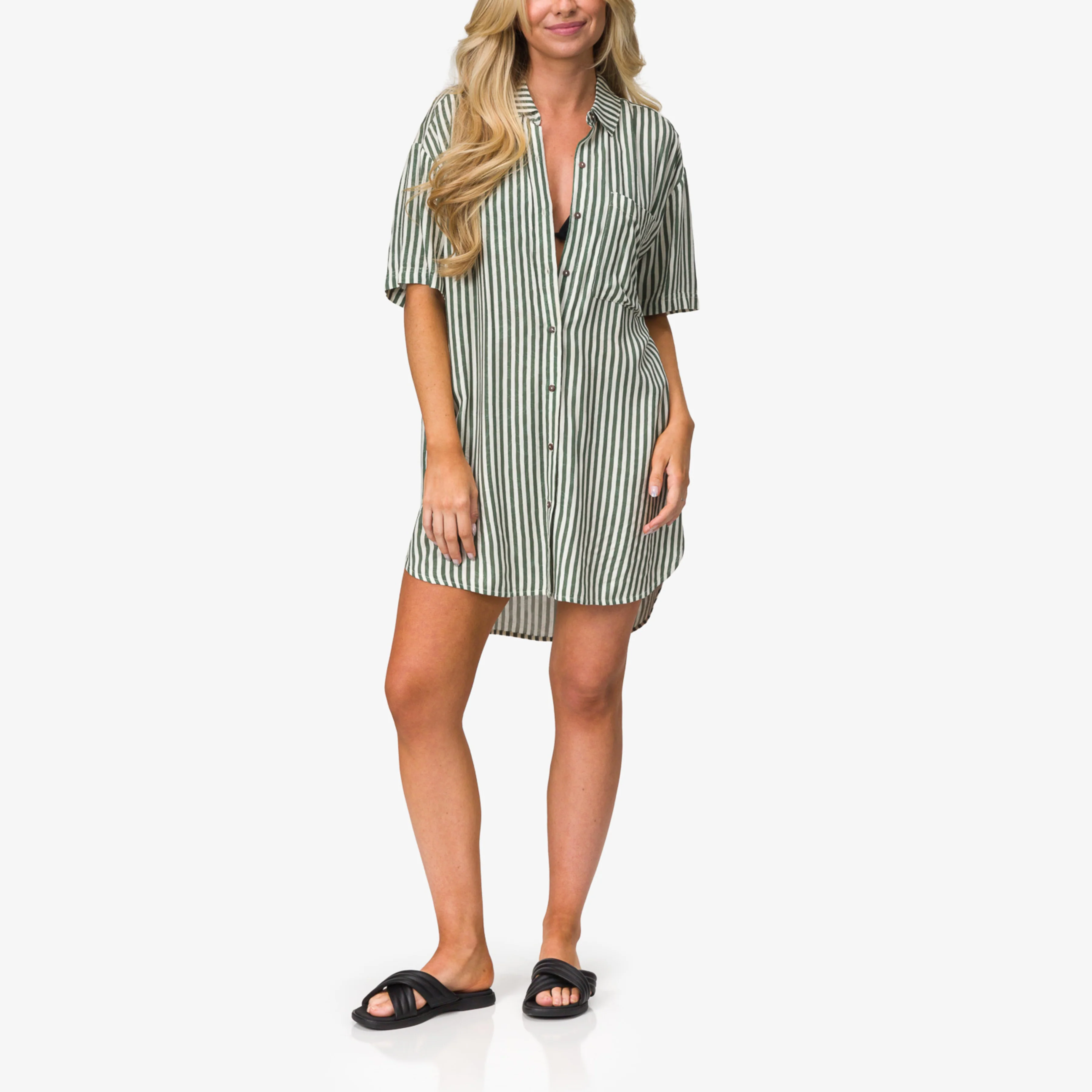 Ollie Stripe Shirt Dress