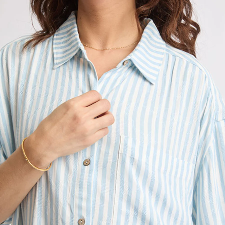 Ollie Striped Shirt Dress