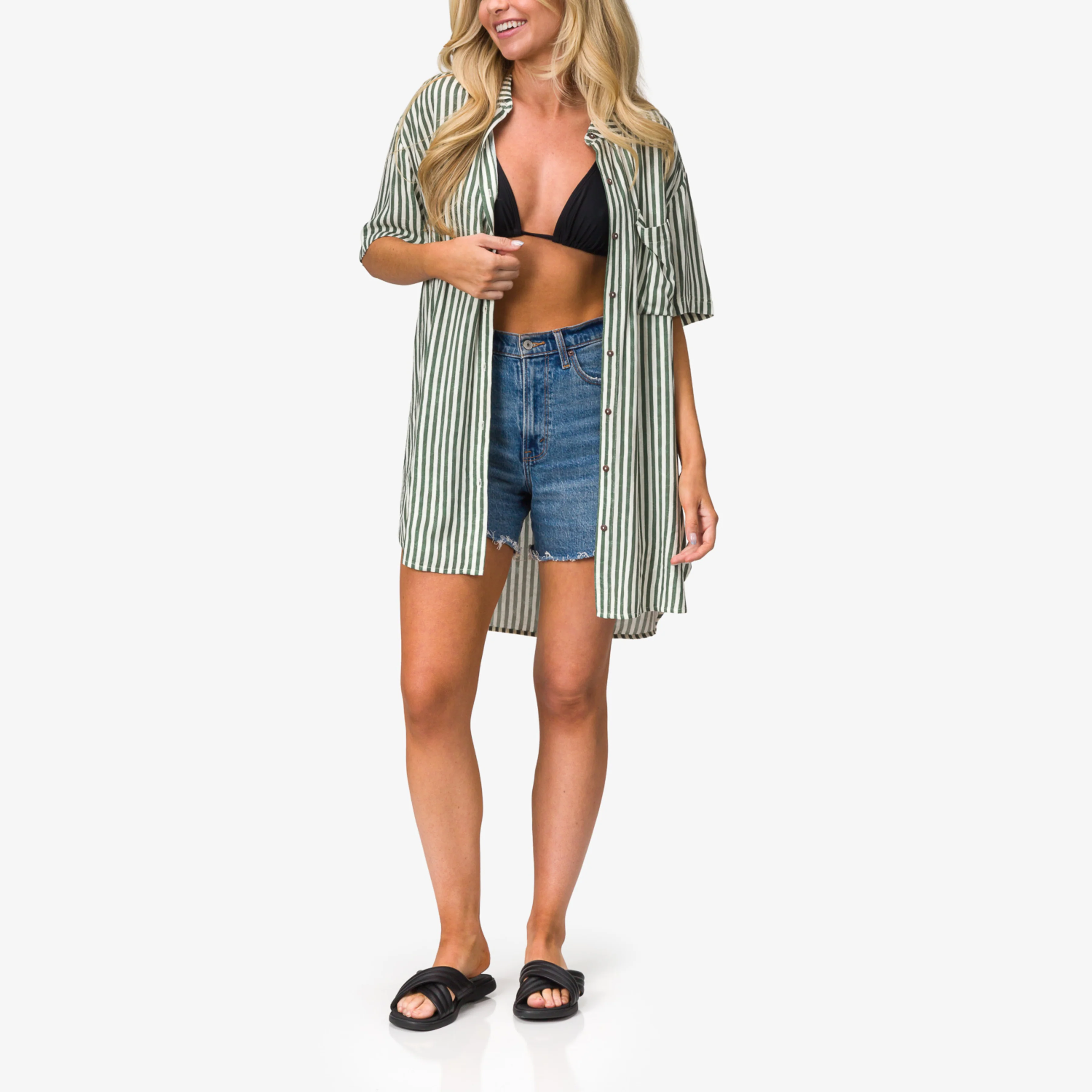 Ollie Stripe Shirt Dress