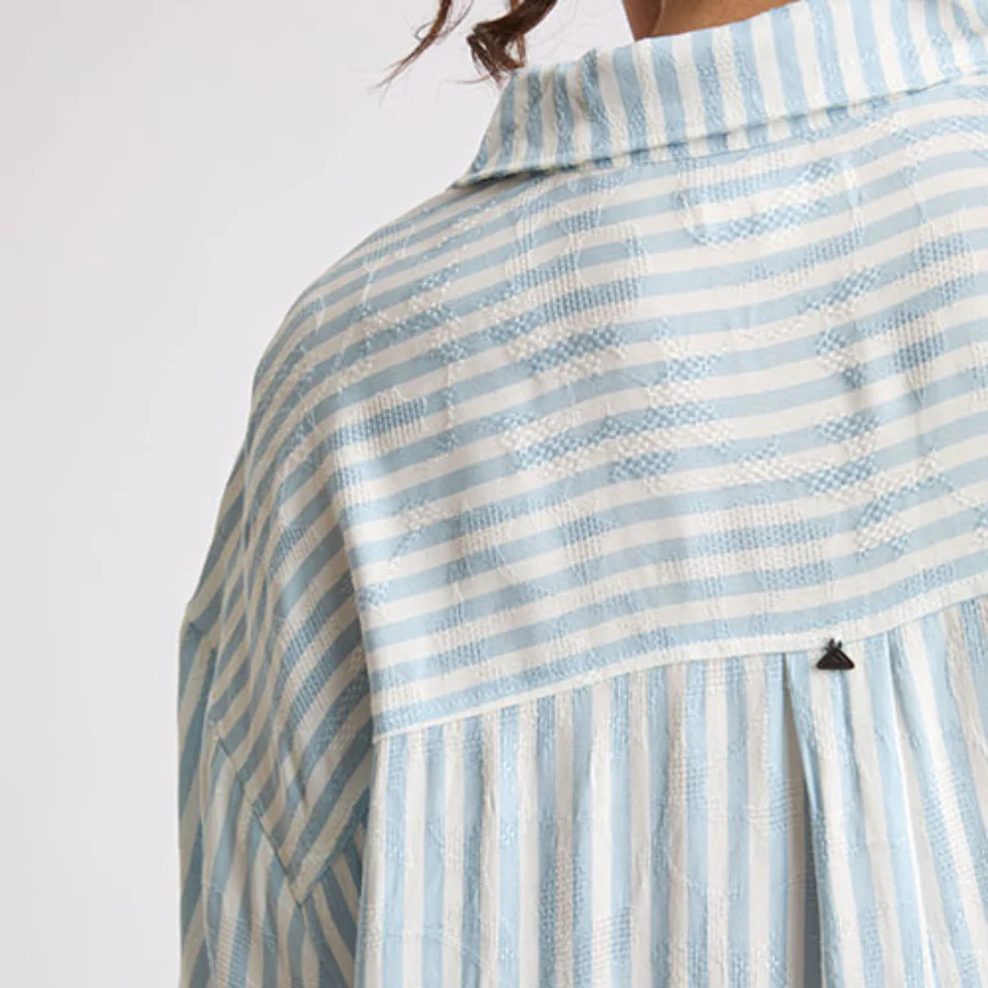 Ollie Striped Shirt Dress
