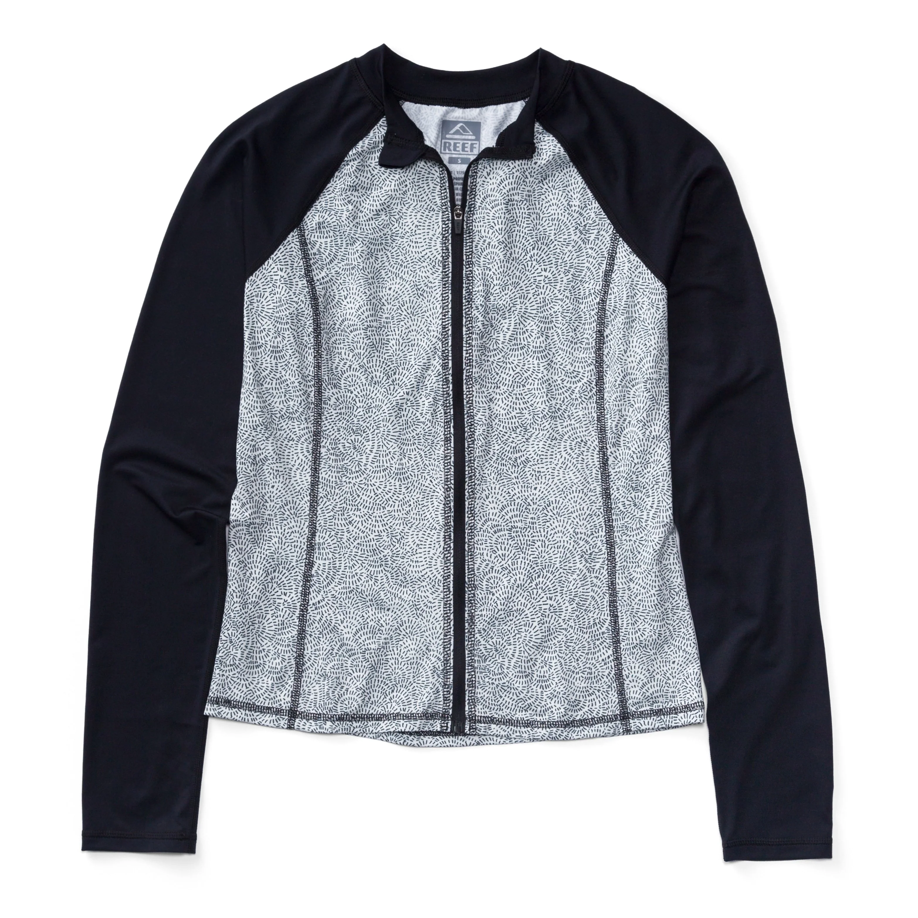 Crest Zip Up Long Sleeve Surf Shirt UPF 40