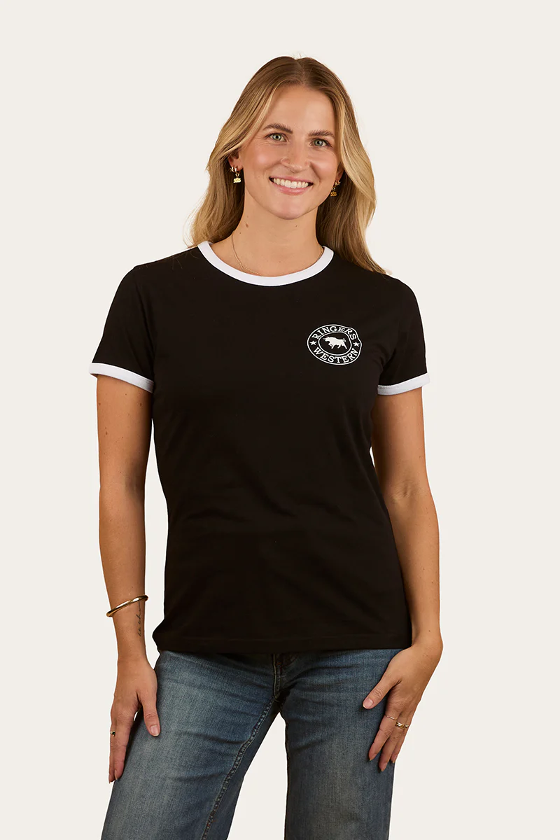 Signature Bull Ringers T-Shirt - Black / White