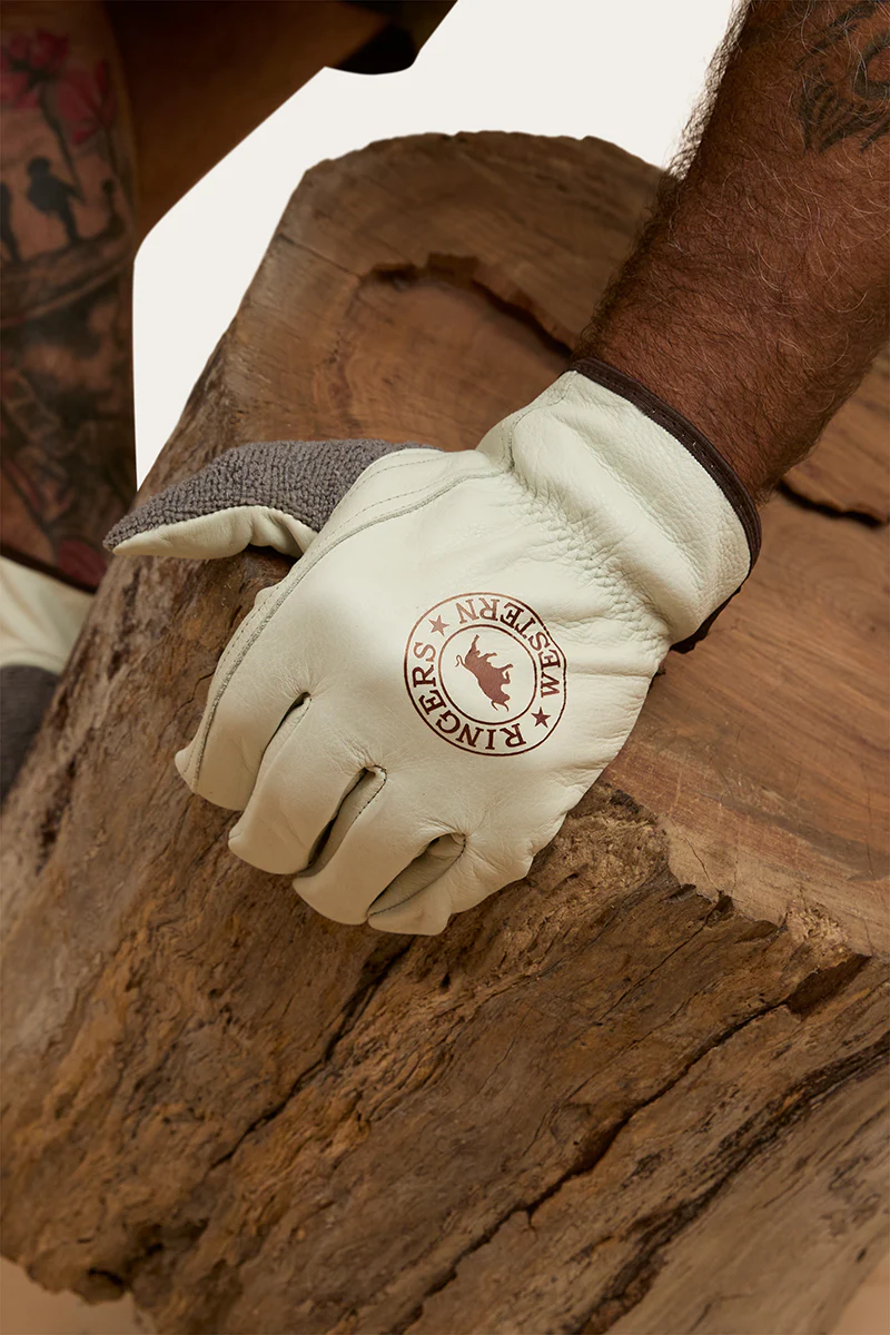 Big Dog Leather Gloves - Ivory