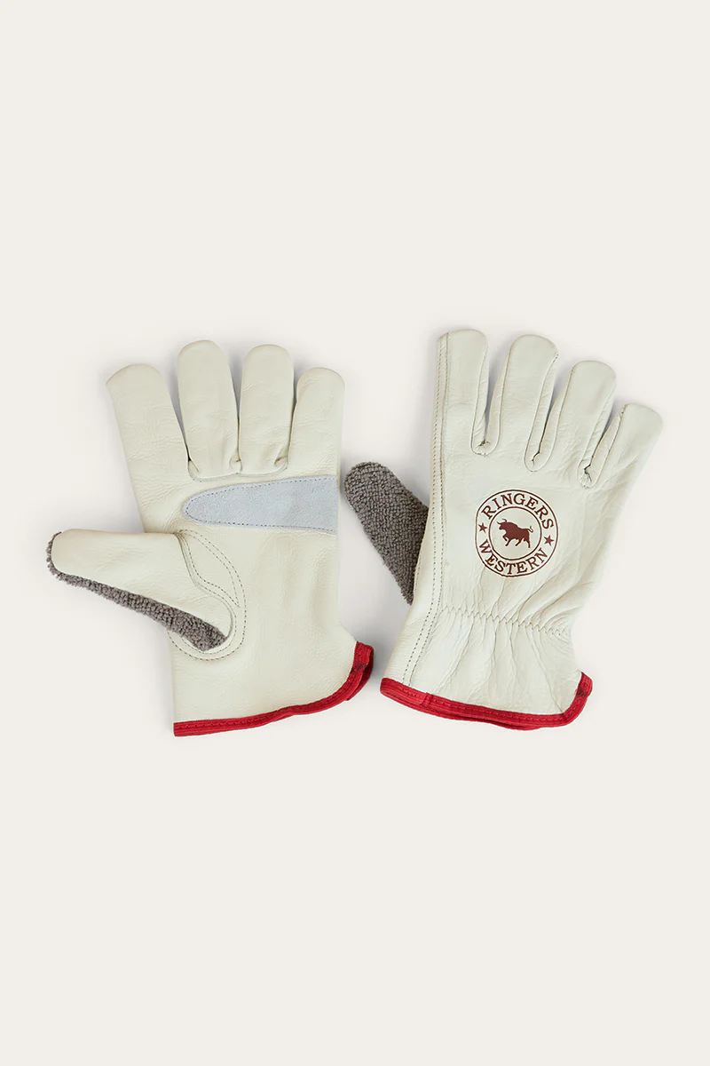 Big Dog Leather Gloves - Ivory
