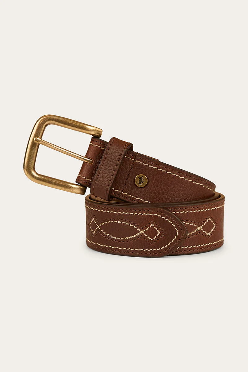 Crossover Belt - Brown / Brass