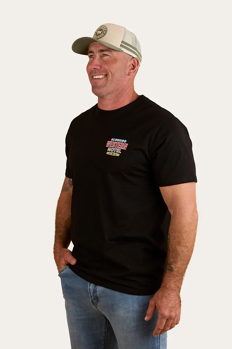 Ride Hard Mens Loose Fit T-Shirt - Black