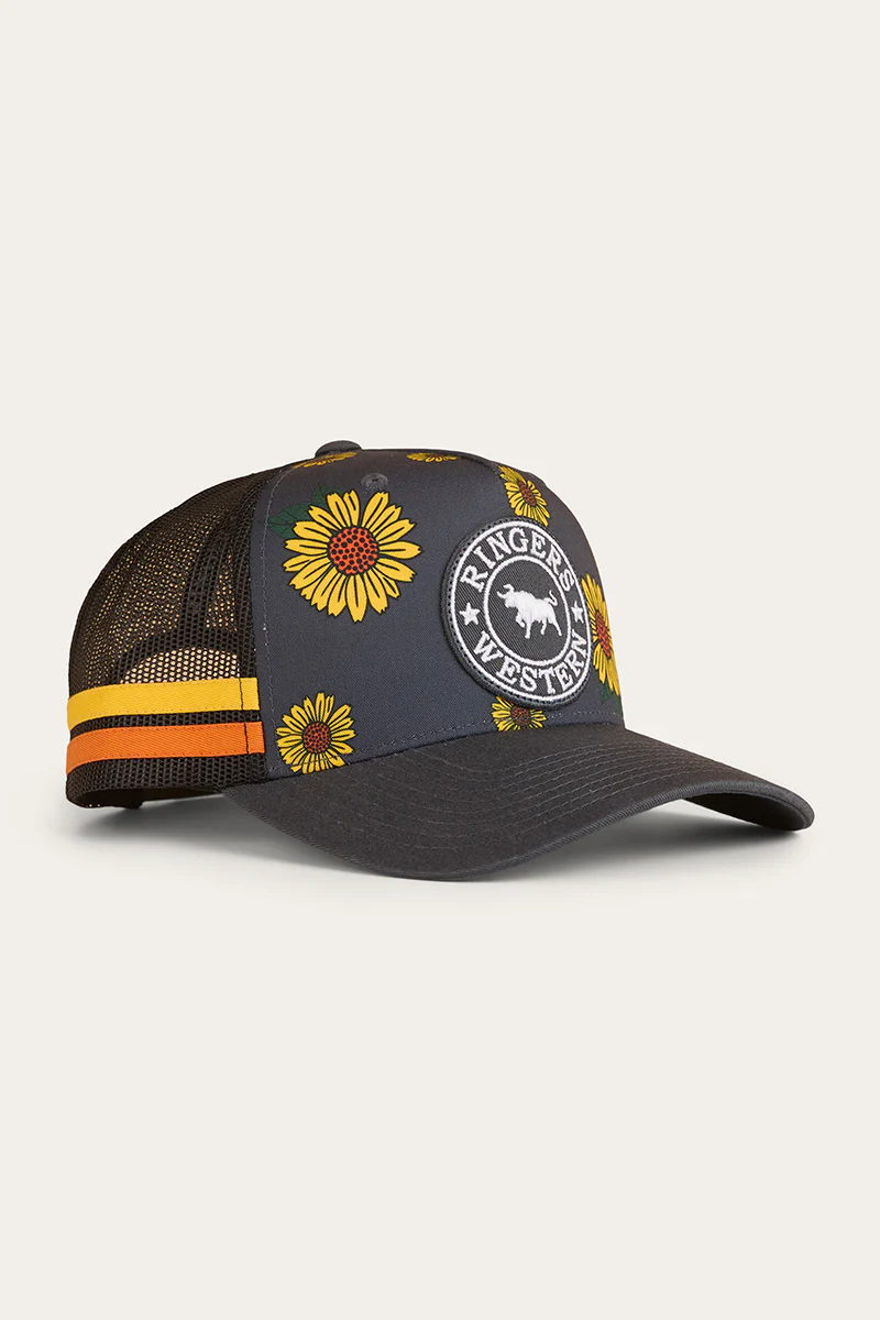 Sunflowers Kids Trucker Cap - Black / Multi