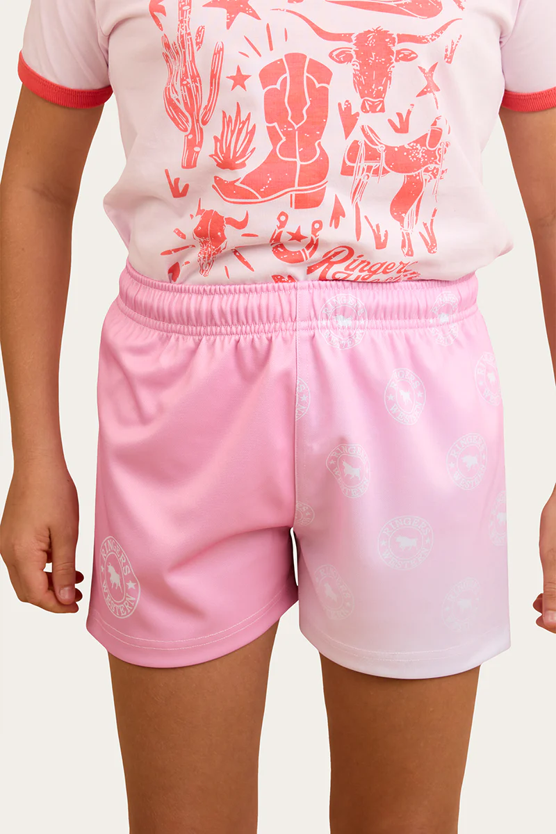 Signature Bull Kids Footy Short - Pink