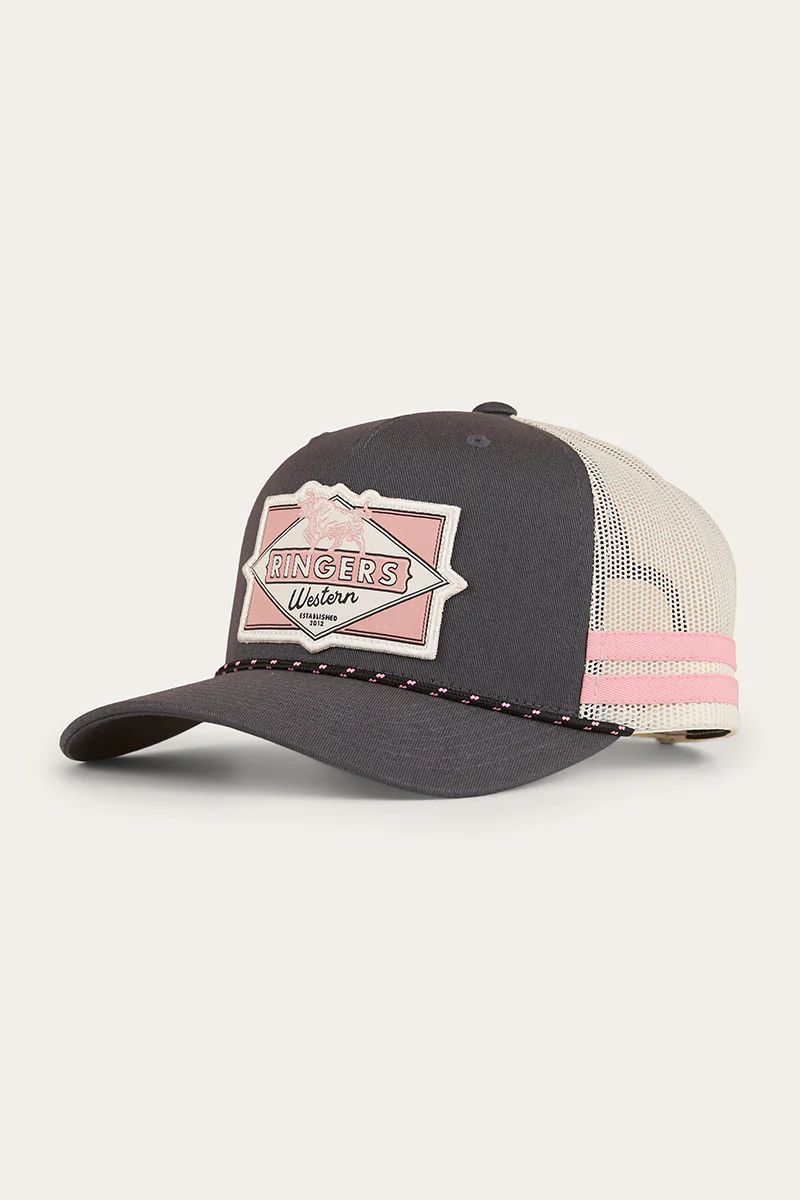 Hometown Trucker Cap - Charcoal / Rosey