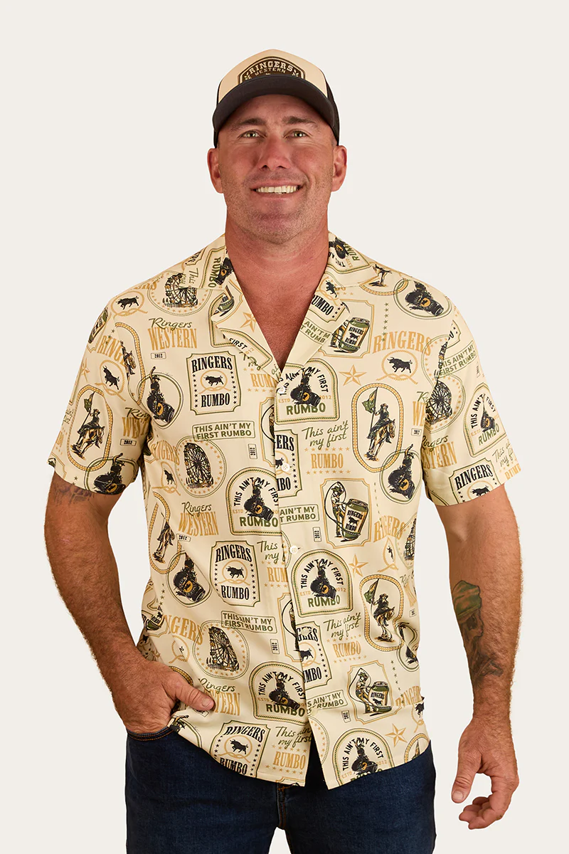 Aint My First Rumbo Mens Pub Shirt - Off White