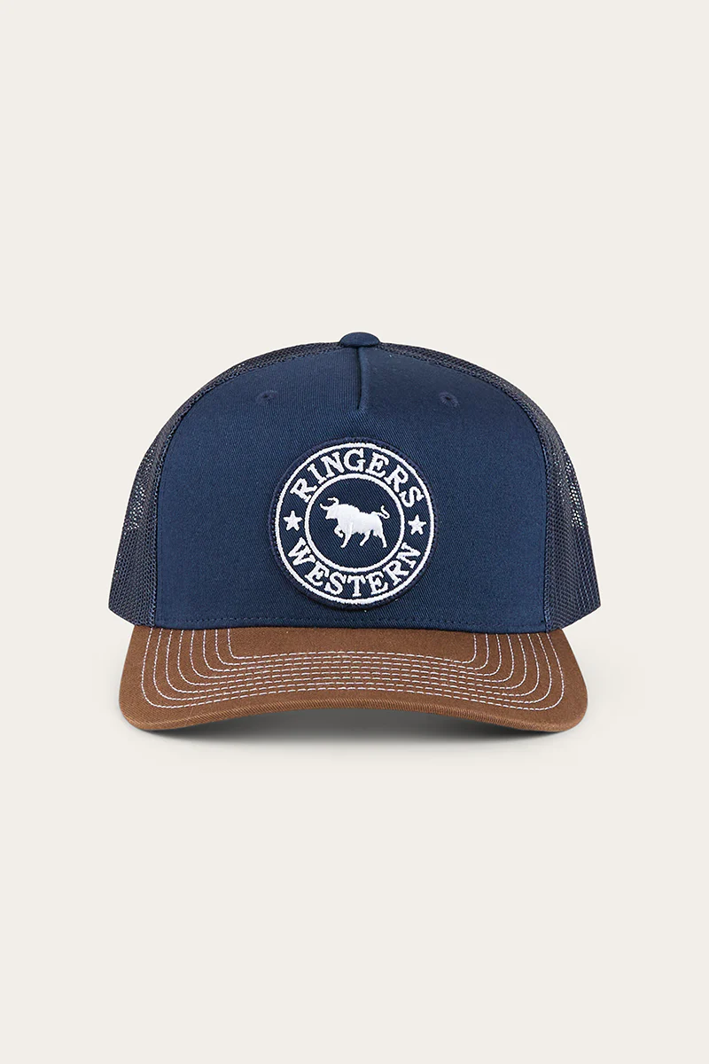Signature Bull Trucker Cap - Navy / Chocolate