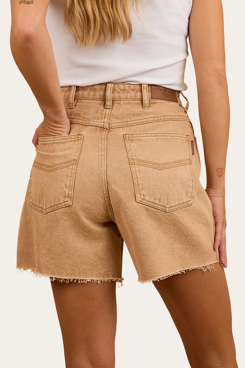 Remy Womens Denim Short - Dark Sand