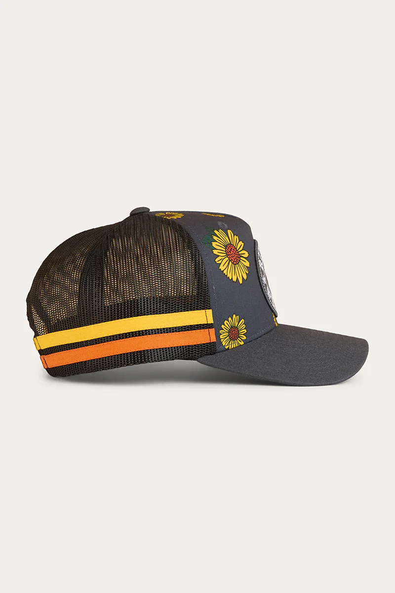 Sunflowers Kids Trucker Cap - Black / Multi