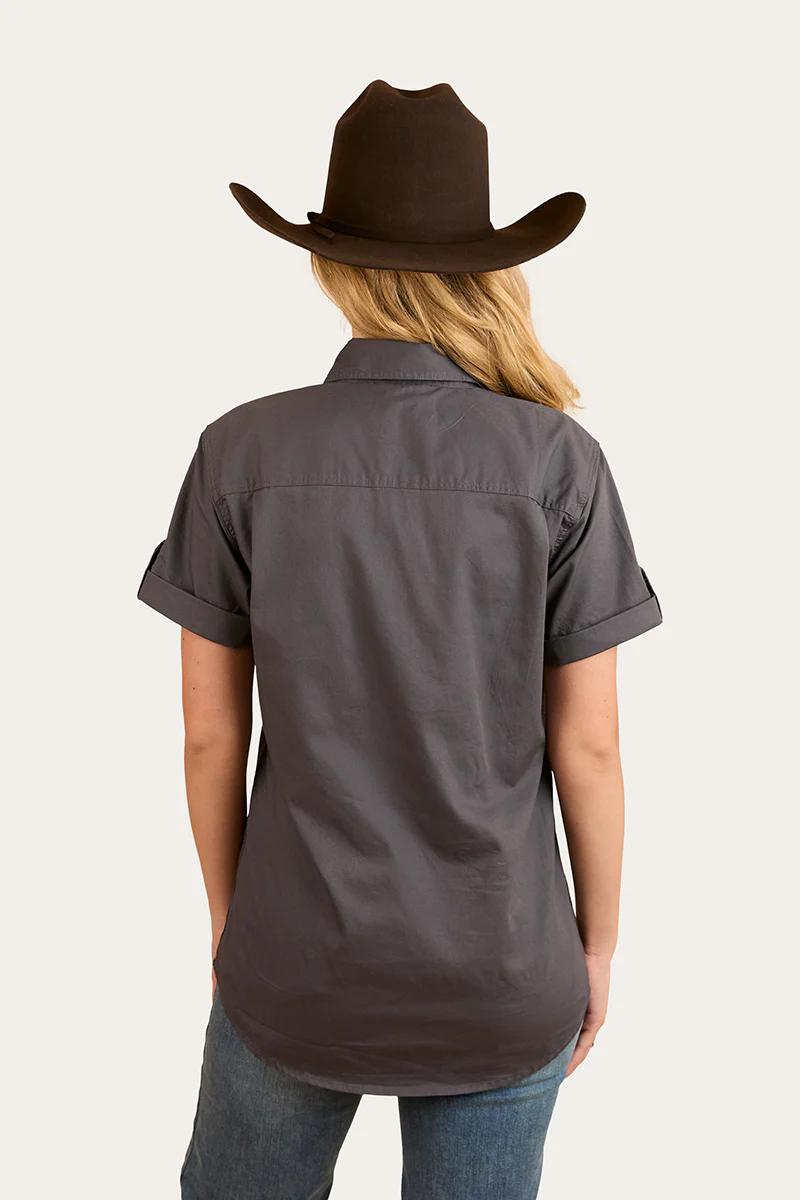 Jules Womens Half Button Work Shirt - Magnum / Mint