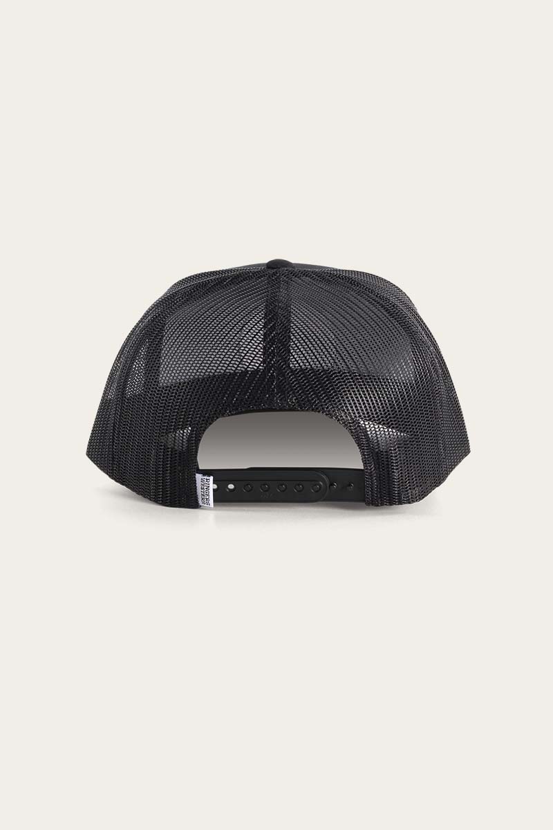 Signature Bull Trucker Black with Black & Pink Patch