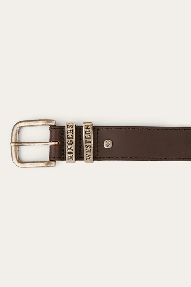 James Kids Belt - Dark Brown / Silver