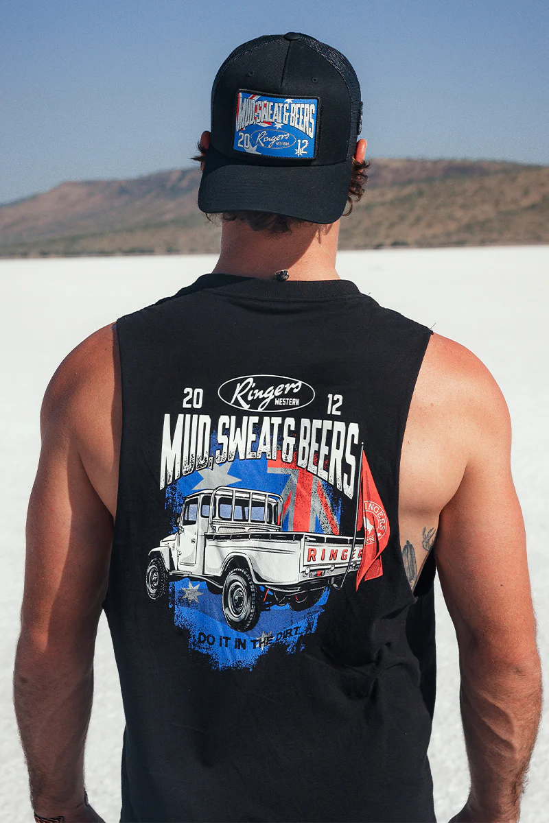 Mud Sweat Beers Mens Muscle Tank - Black