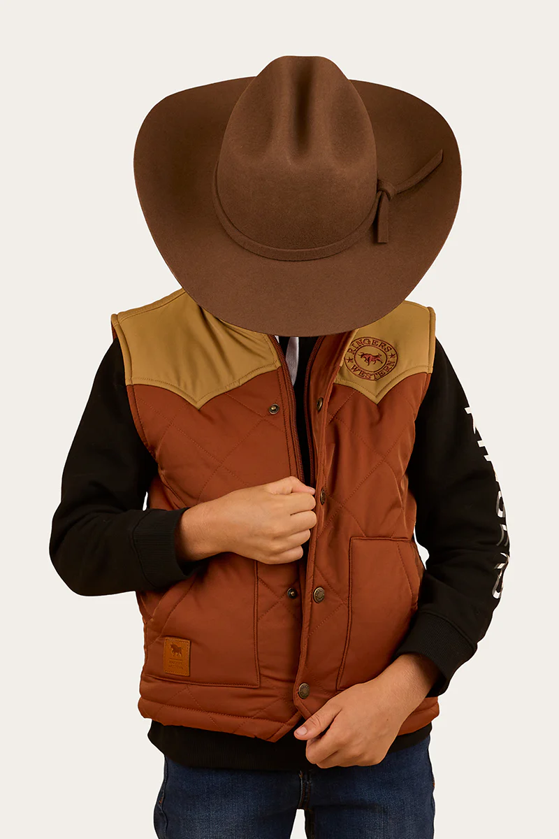 Kynuna Kids Puffer Vest - Tobacco / Tan