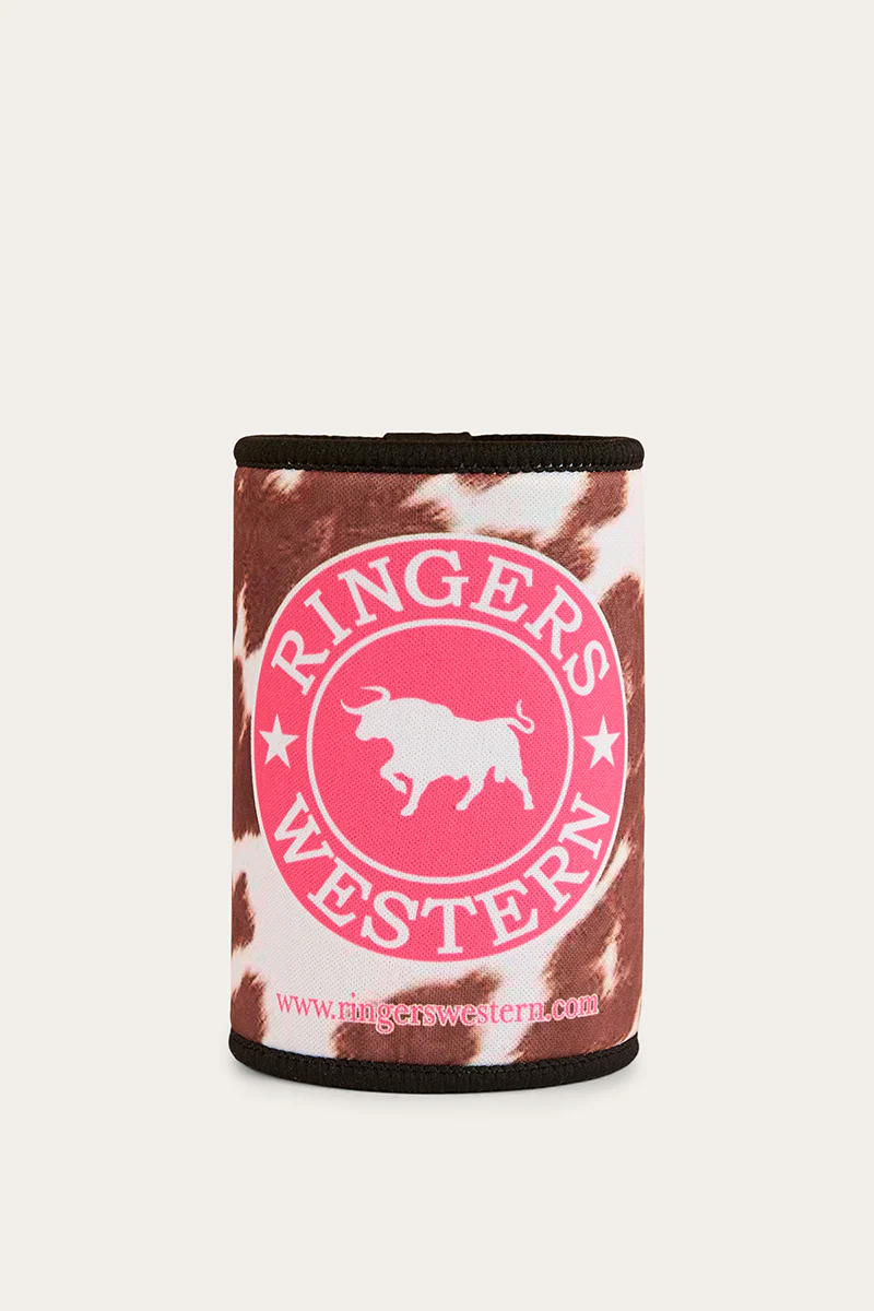 Daisy Stubby Cooler - White / Tan