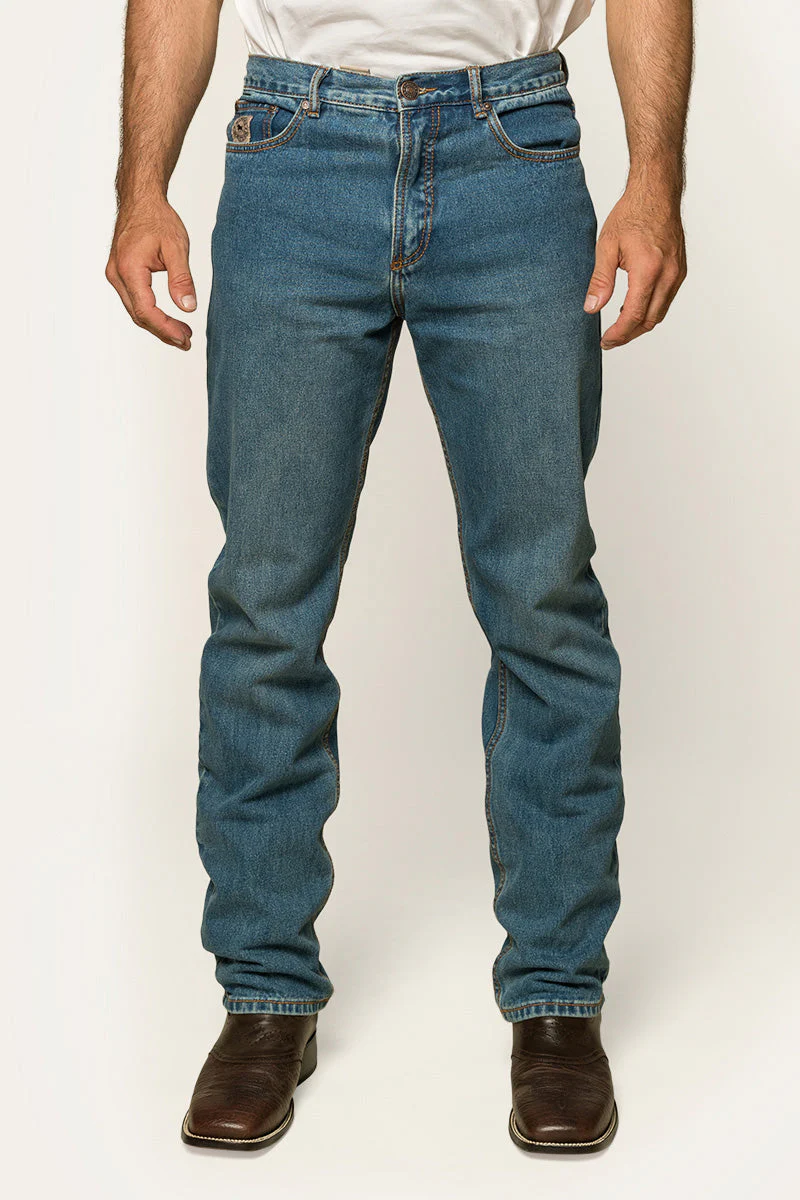 Barrington Mens Slim Fit Jeans - Mid Wash Blue