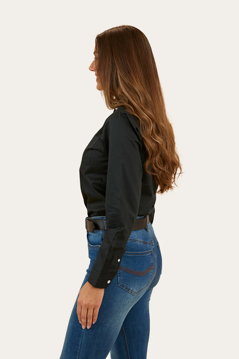 Malaya Womens Dress Shirt - Black / Pink Camo