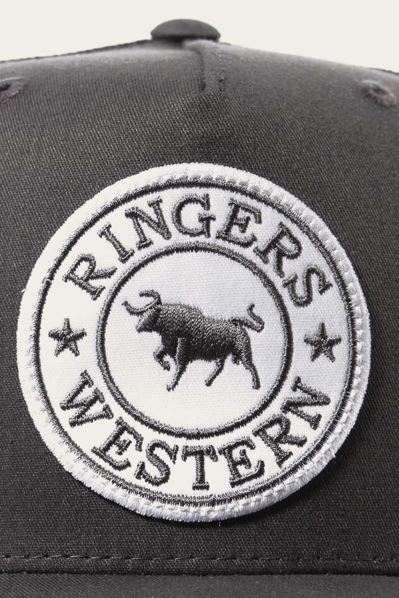 Signature Bull Trucker Charcoal with Charcoal & White Patch