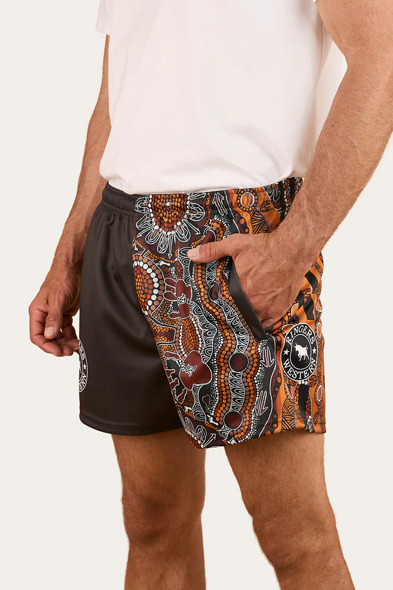 Walkabout Warrior Footy Short - Charcoal / Multi