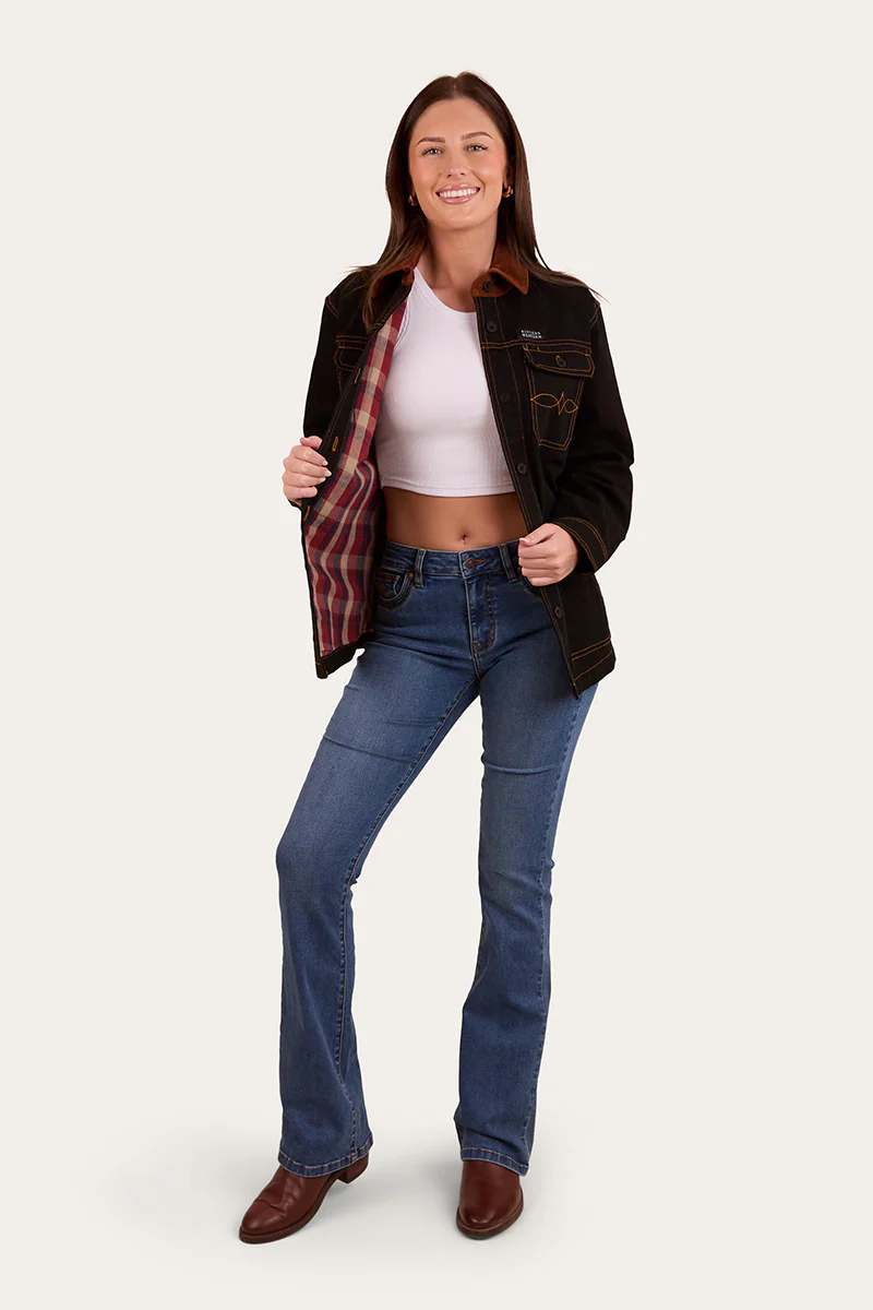 Leighton Womens Overshirt - Washed Black