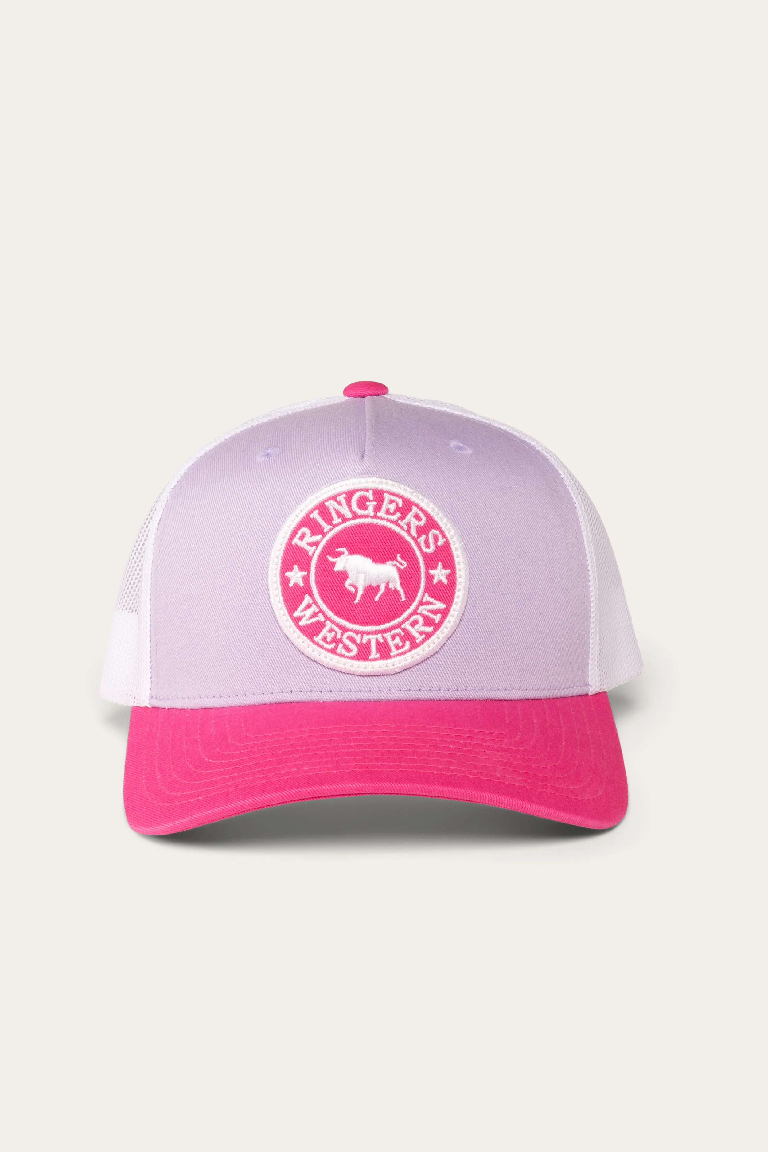 Signature Bull Kids Trucker Cap - Lilac/Candy