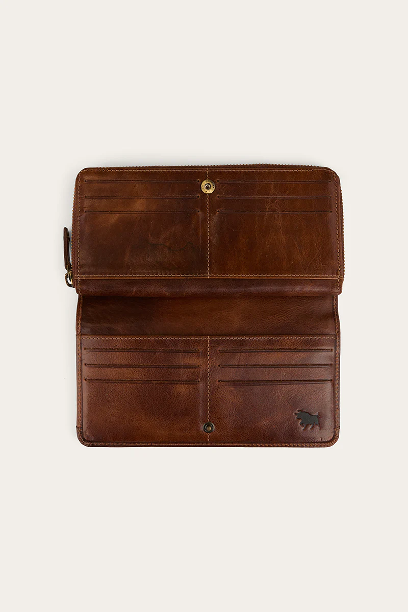 Toro Dama Zip Purse - Cognac