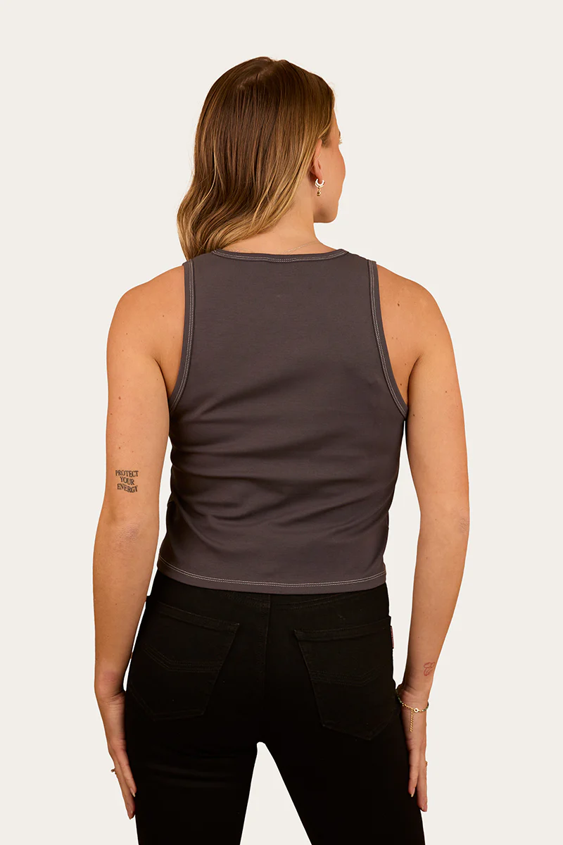 Lets Horse Around Rib Tank - Washed Black