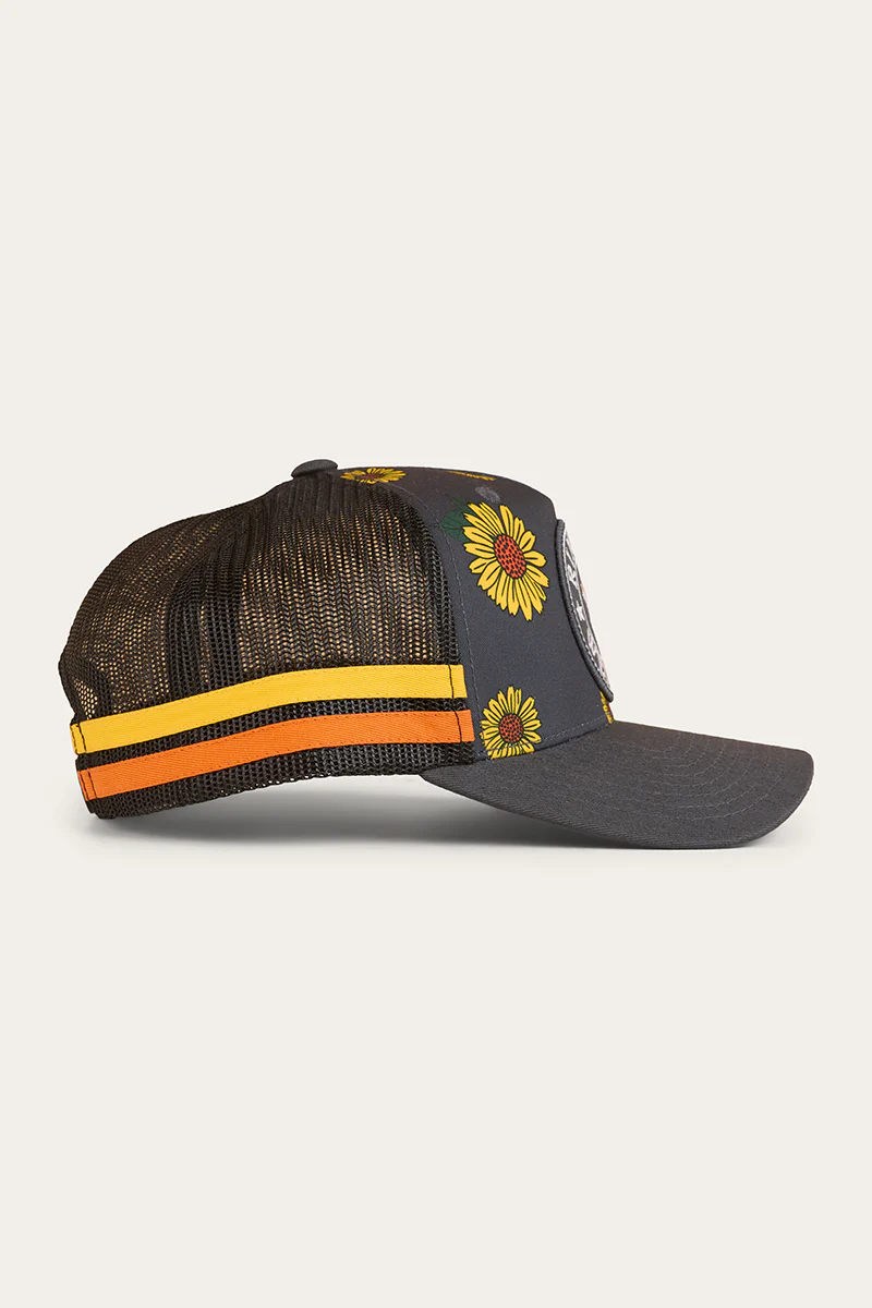 Sunflowers Trucker Cap - Black / Multi