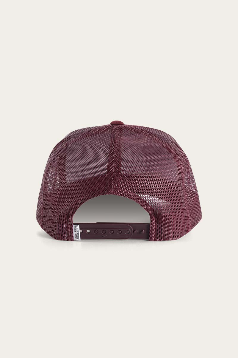 Signature Bull Trucker Burgundy with Burgundy & White Patch