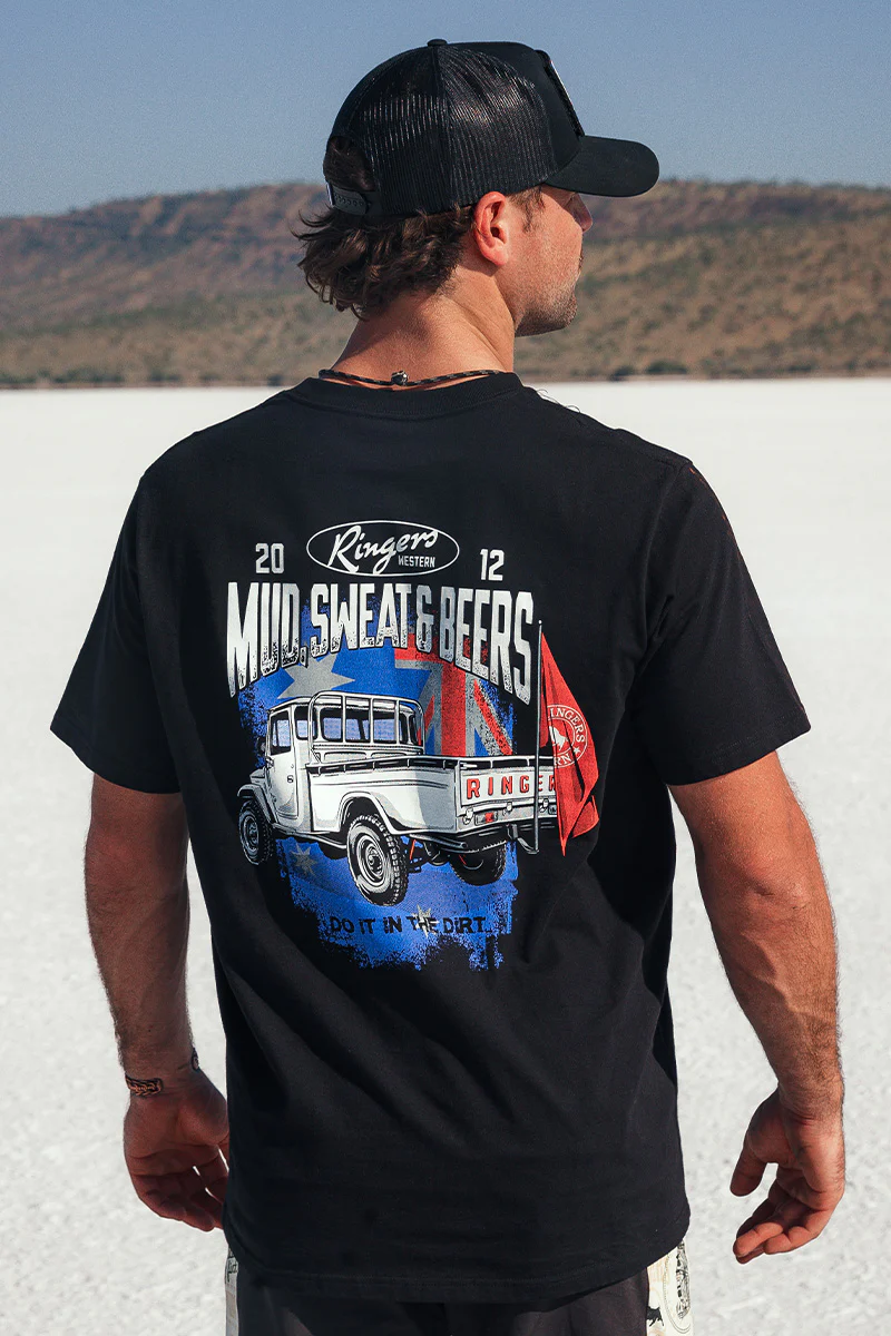 Mud Sweat Beers Mens Loose Fit T-Shirt - Black