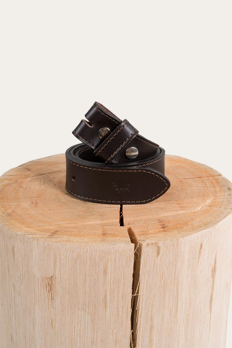 Tibbs Leather Belt Strap - Dark Chocolate