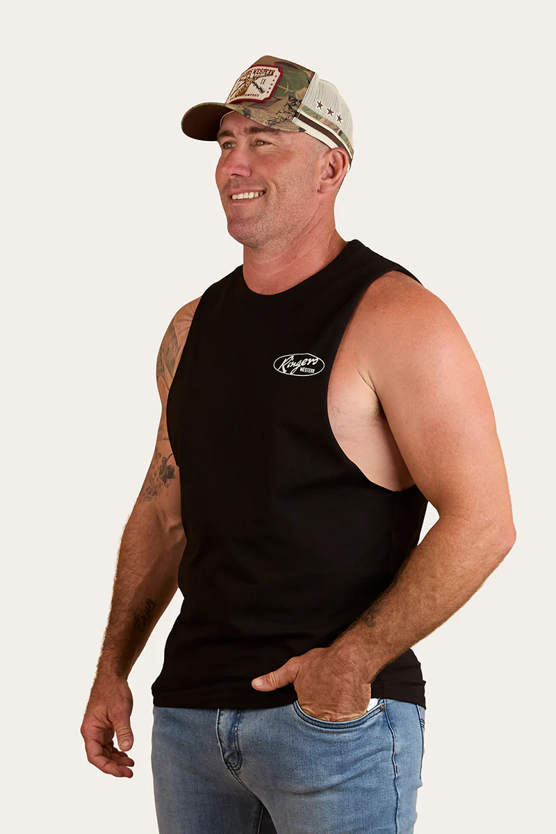 Mud Sweat Beers Mens Muscle Tank - Black