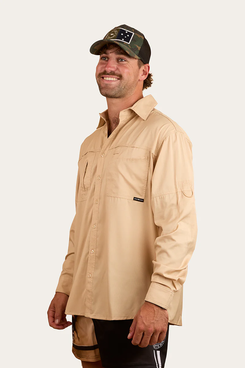 Bennetts Unisex Fishing Shirt - Dark Sand