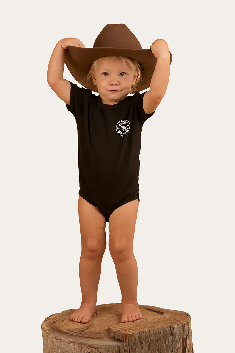 Ringers Babies Short Sleeve Romper - Black