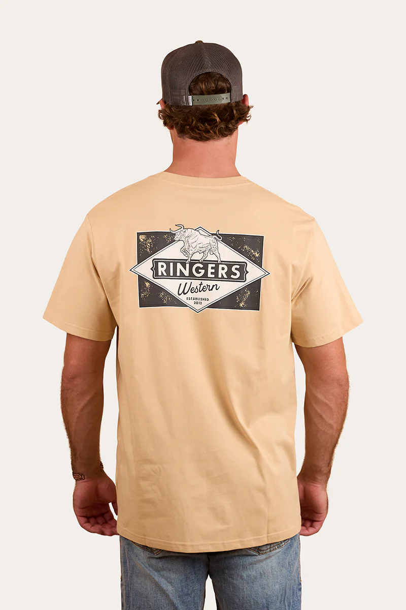 Hometown Mens Loose Fit T-Shirt - Dark Sand