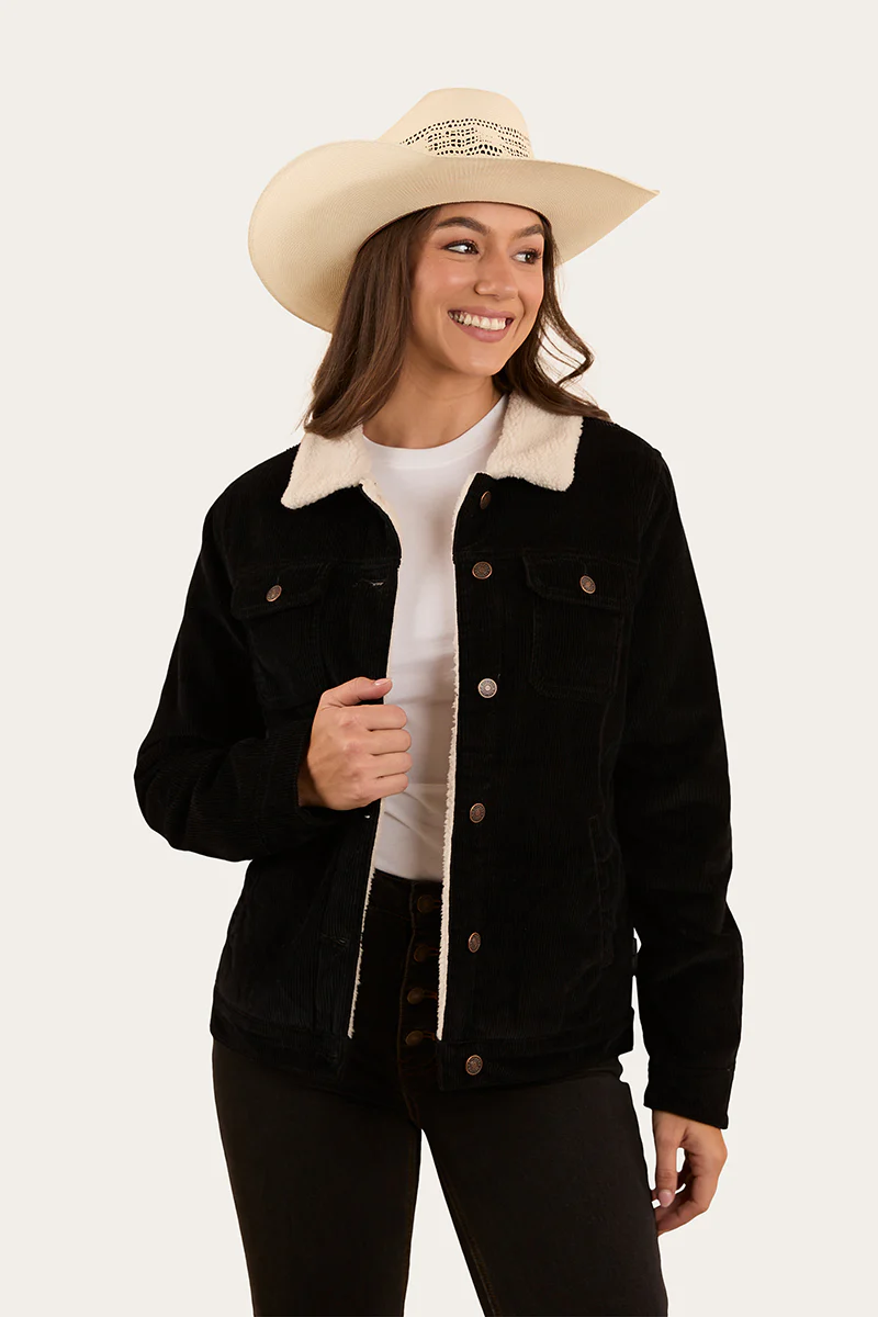 Mayfield Womens Cord Jacket - Washed Black