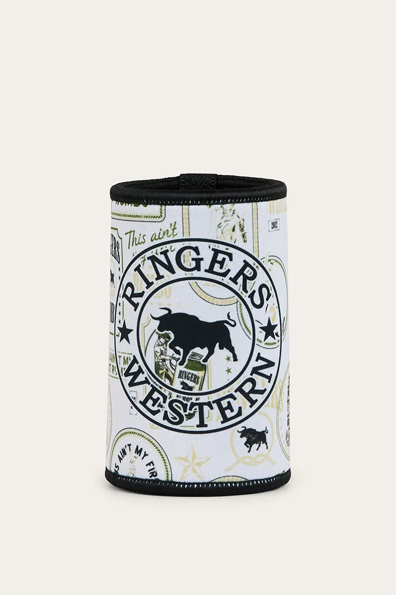 Aint My First Stubby Cooler - Off White / Black