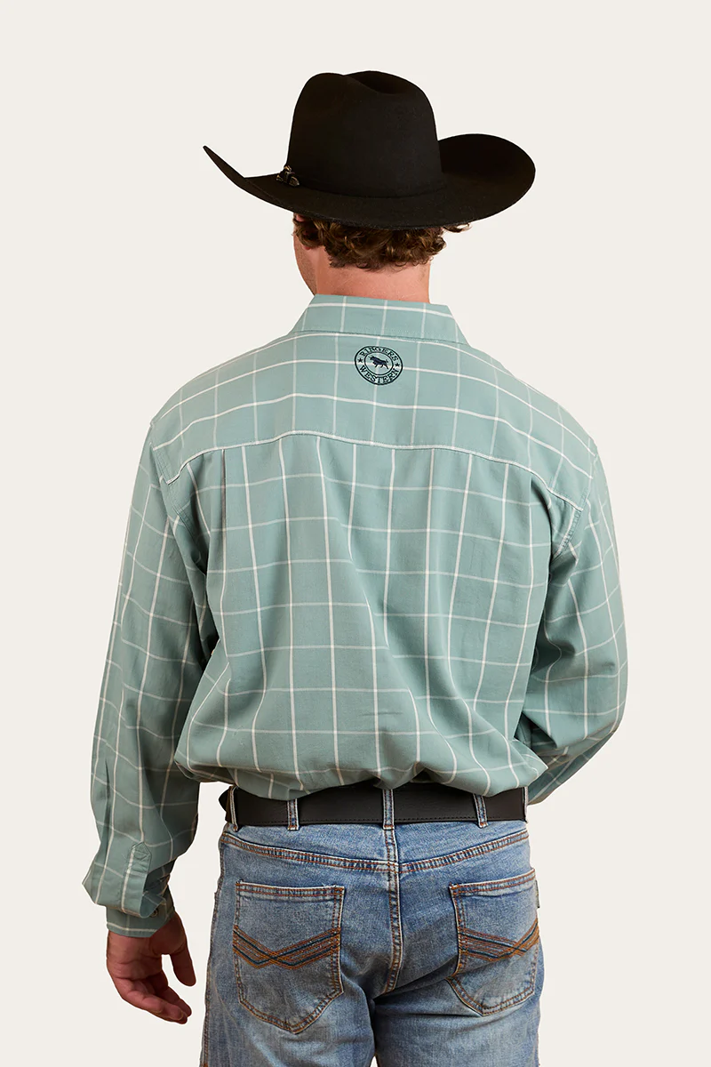 Richmond Mens Full Button Work Shirt - Sea Green