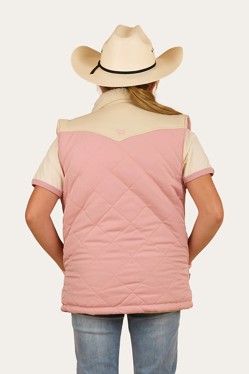 Kynuna Kids Puffer Vest - Pink / Off White