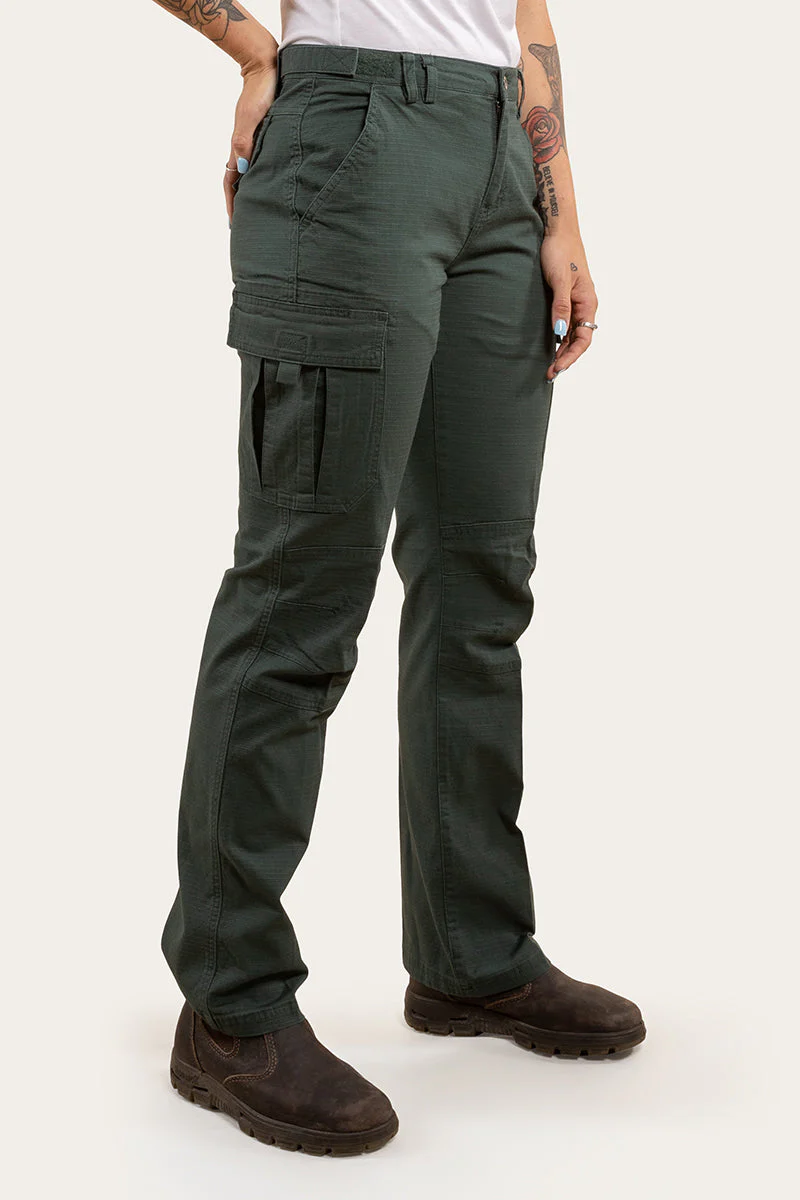 Zeehan Womens Ripstop Work Pants - Forest Green