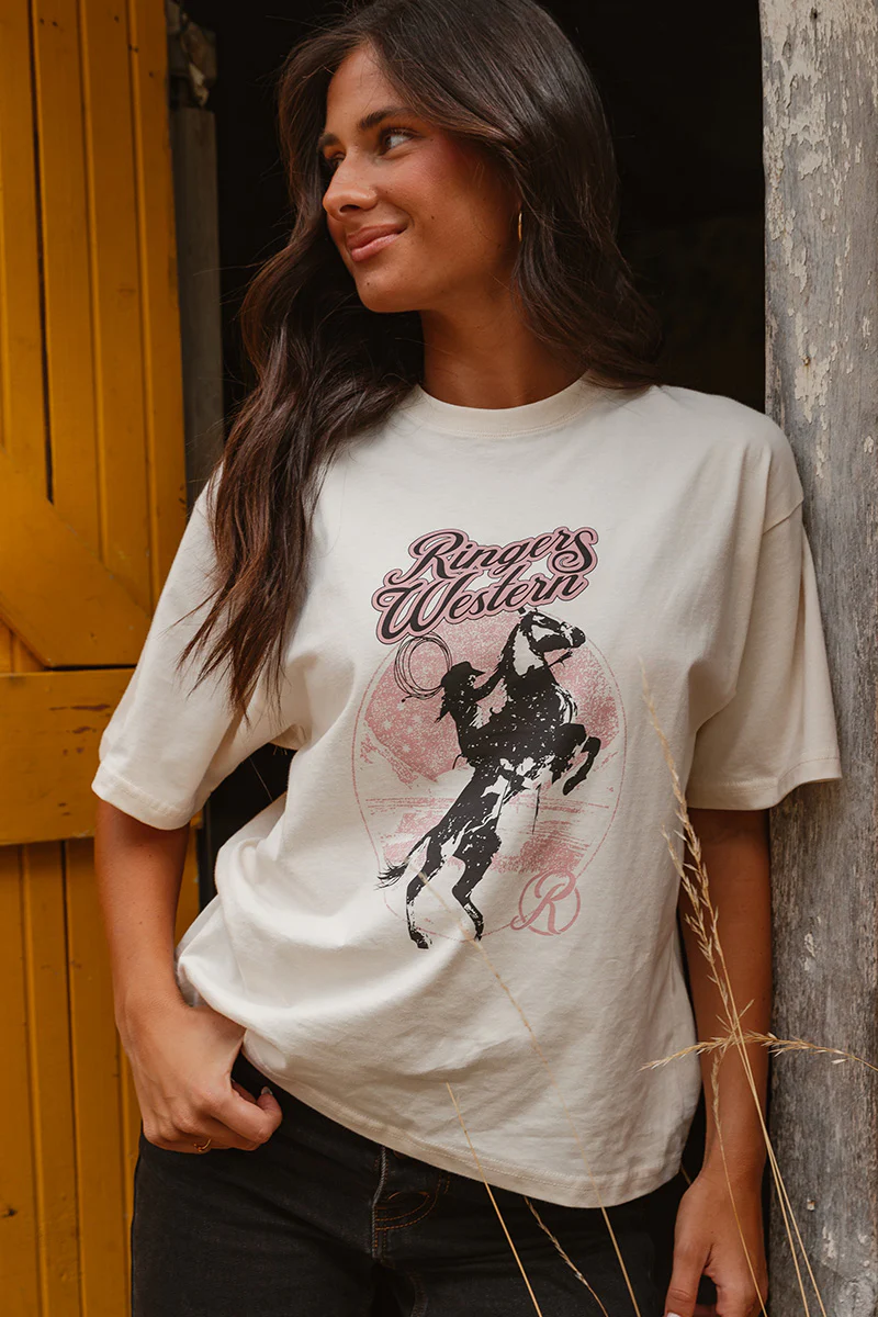 Wild Ride Womens Oversized T-Shirt - Off White