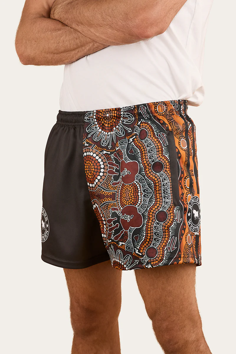 Walkabout Warrior Footy Short - Charcoal / Multi
