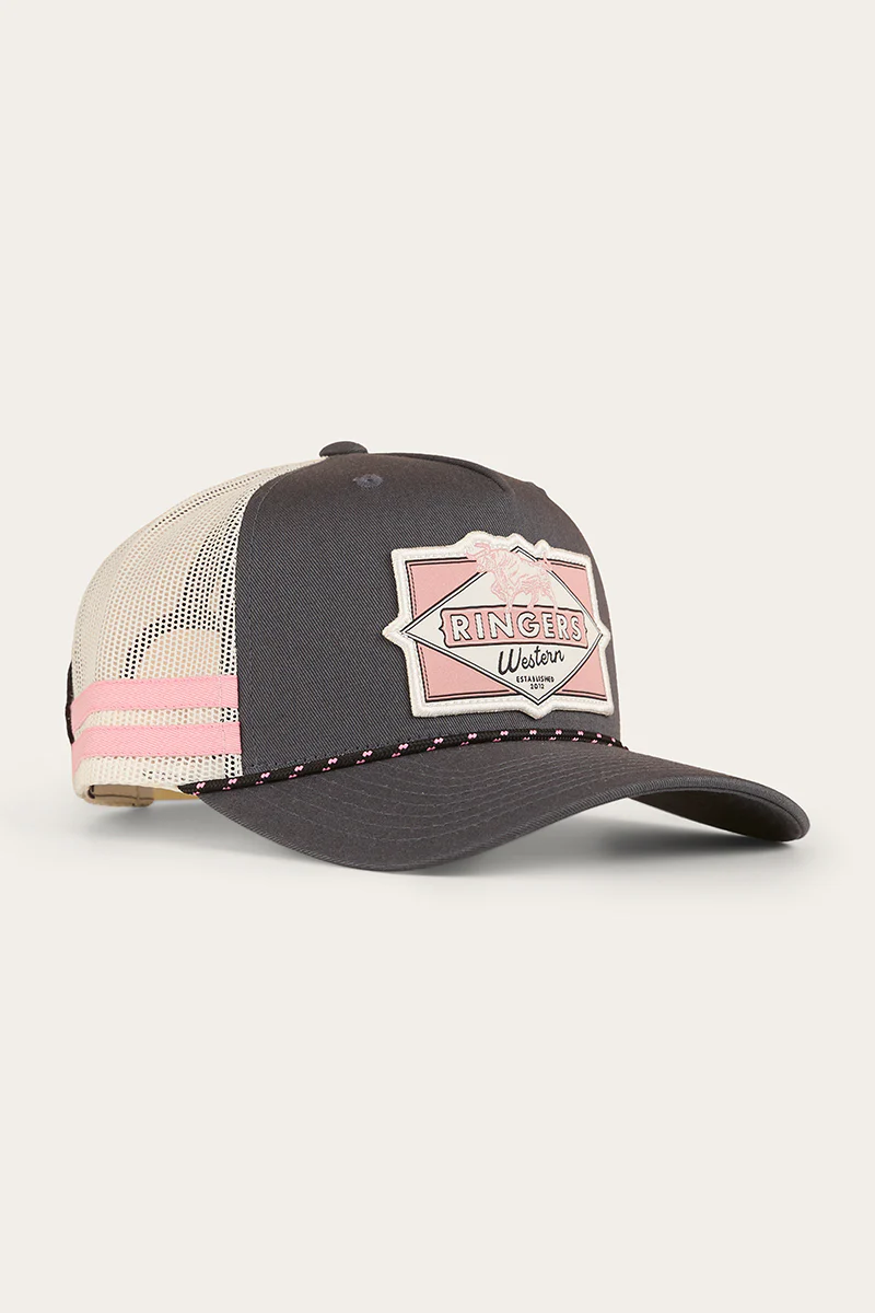 Hometown Trucker Cap - Charcoal / Rosey