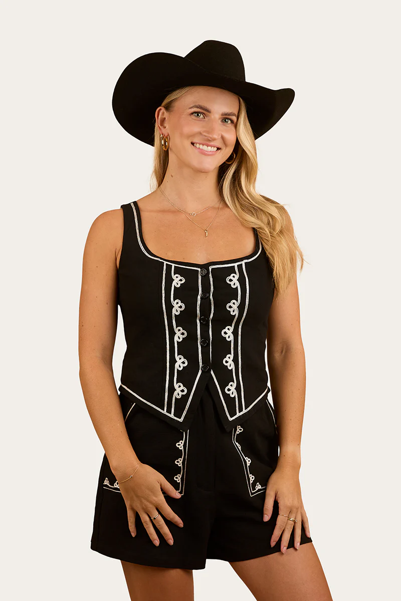 Westley Embroidered Short - Black