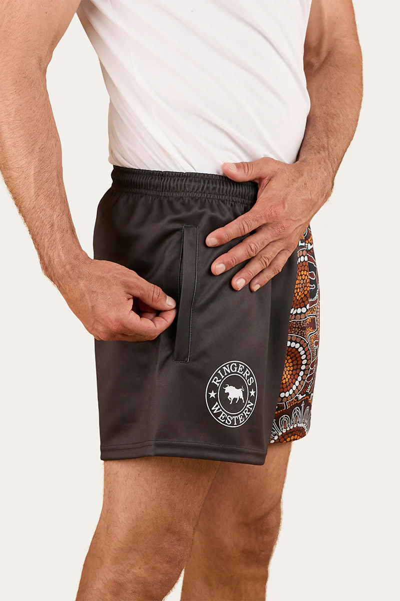 Walkabout Warrior Footy Short - Charcoal / Multi